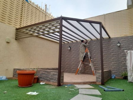 مظلات حدائق خشب شرائح بالدمام 2023
